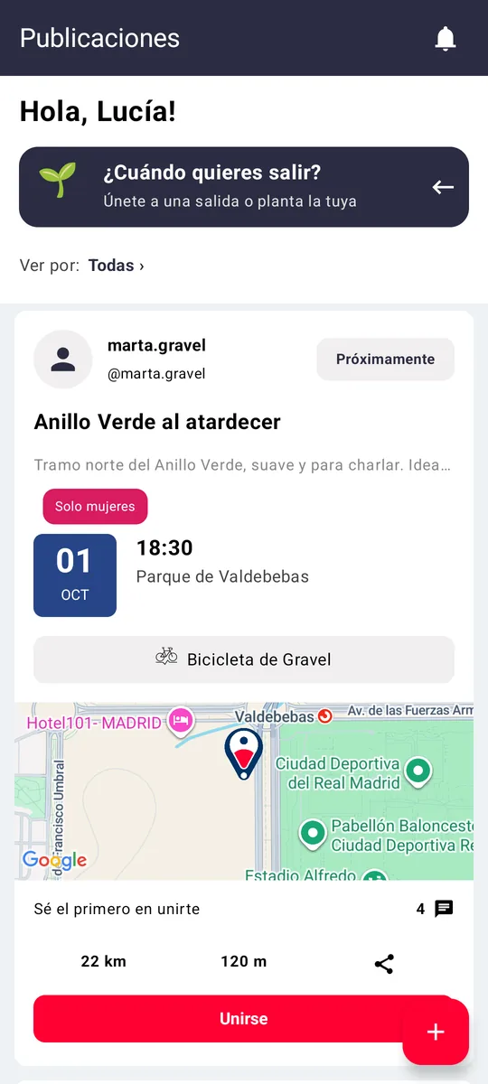 Home de Weklos con las quedadas y semillas de tu zona