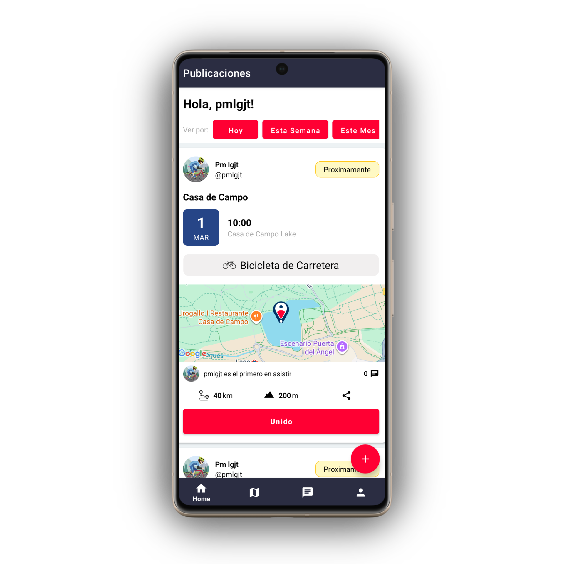 App Weklos en Madrid para ciclistas